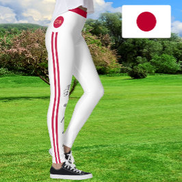Legging Moda da bandeira japonesa, fã de viagem/esporte