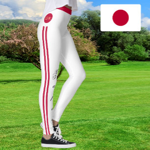 Legging Moda da bandeira japonesa, fã de viagem/esporte