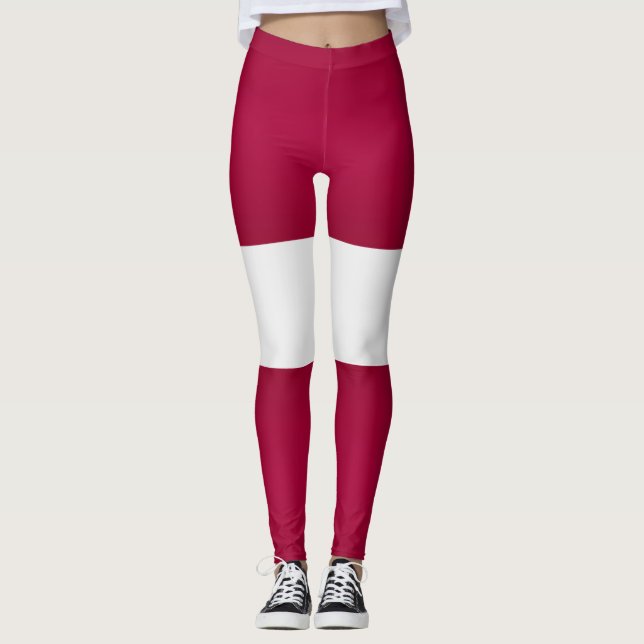 Legging Moda de bandeira da Letónia Legal (Frente)