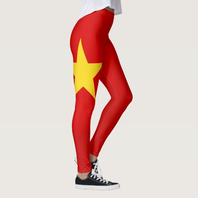 Legging Moda de Bandeira do Vietnã legal (Direita)