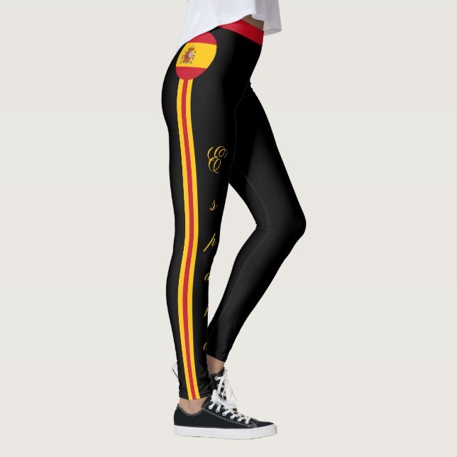 Legging Moda de espanha e bandeira espanhola, ventiladores (Direita)