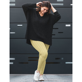 Legging Moda de Padrão do Triângulo Dourado Na moda Chic M