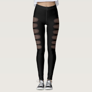 Legging Moda Desenho Rasgado