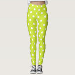 Legging Moda do Padrão de Bolinhas Verdes e Chic Legal<br><div class="desc">Personalizado, retrô, legal, fofo, chic, na moda, moda, respirável, costurável à mão, bolinhas brancas sobre padrão verde claro mulheres cheio longa exercícios de viagem esporte ioga ginástica correndo calças de leggings, que se estica para ajustado seu corpo, abraços em todos os lugares certos, salta de volta após a lavagem, e...</div>