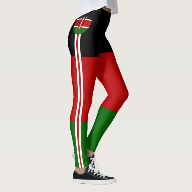 Legging Moda do Quênia e viagem de Bandeira do Quênia/fã E (Direita)