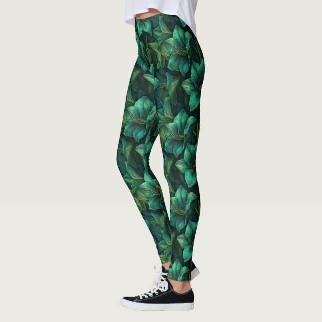 Legging Moda Fitness Verde Amaryllis Presentes de Luxo Par (Esquerda)