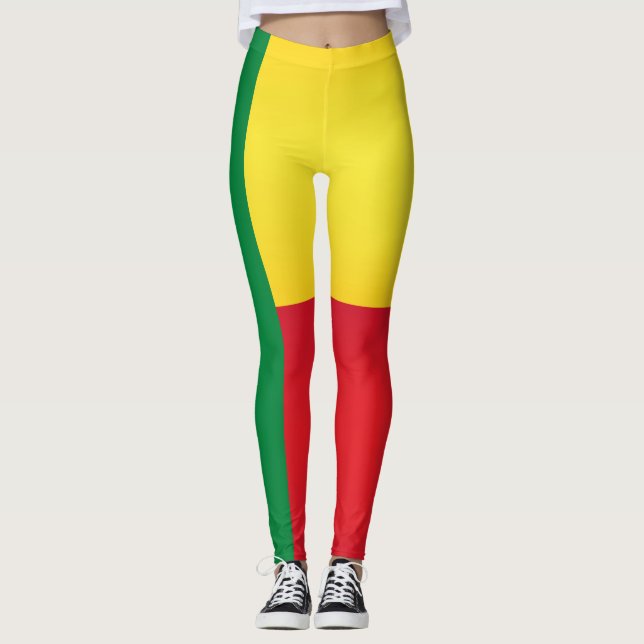 Legging Moda legal Benin Flag (Frente)
