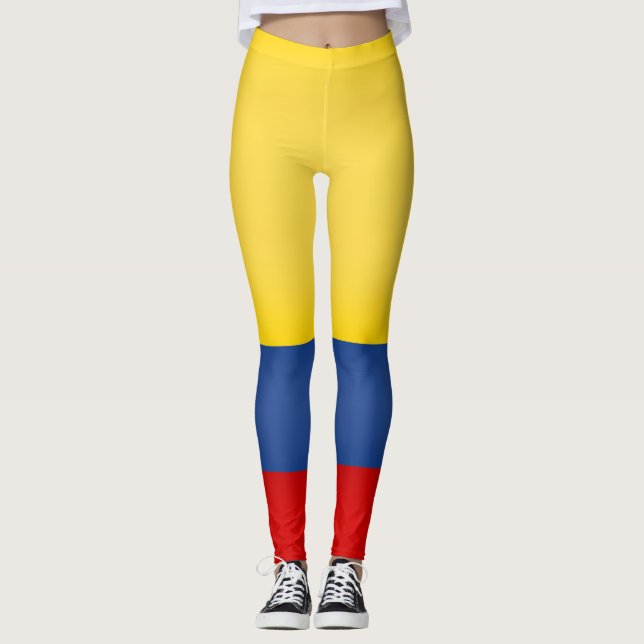 Legging Moda legal da bandeira da Colômbia (Frente)