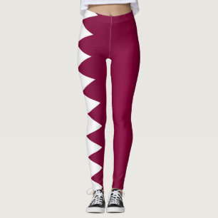 Legging Moda Legal da bandeira do Qatar