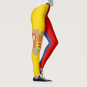 Legging Moda Legal de Bandeira de Andorra