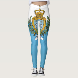 Legging Moda Legal de Bandeira de San Marino