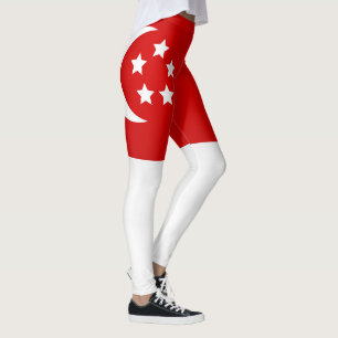 Legging Moda Legal de bandeira de Singapura