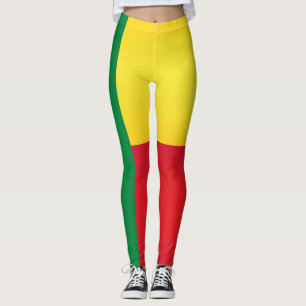 Legging Moda Legal de Bandeira do Benim