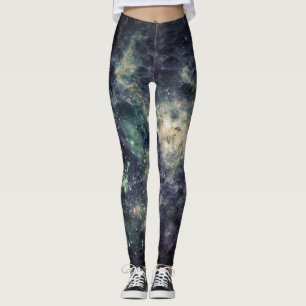 Legging Moda Legal do Espaço da Galáxia Sombria
