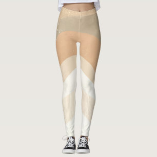 Legging Moda Neutra Terrosa Retro Ondulante