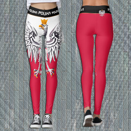 Legging Moda Patriótica Polônia, Bandeira Polonesa, Águia