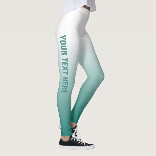 Legging Modelo Azul Verde-Teal Personalizado (Direita)