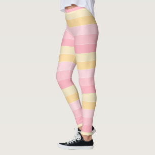 Legging Modelo de tendência das cores brancas amarelas cor
