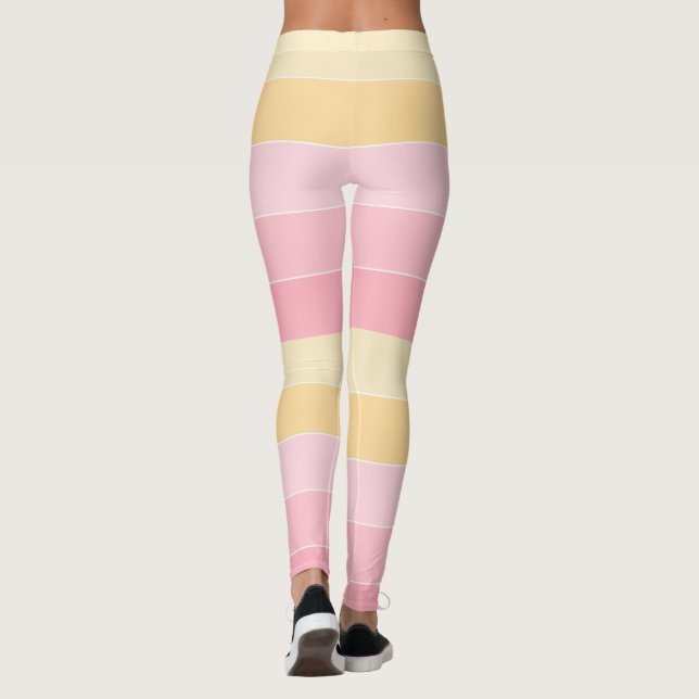 Legging Modelo elegante de cores brancas cor-de-rosa amare (Verso)