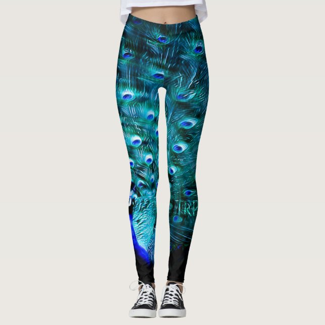 Legging Modelos de aves: Peacocks Bonito 03-01 (Frente)