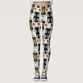 Legging Modern abstract floral art