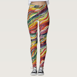 Legging Modern abstract geometric digital pattern 40