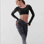 Legging Modern Black Glitter Sparkles Gift<br><div class="desc">Modern Black Glitter Sparkles Gift</div>