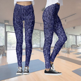 Legging Modern, chic design in dark blue, glitter effect