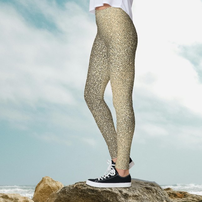 Legging Modern Classy Dourado Gradient Sparkle Party (Criador carregado)