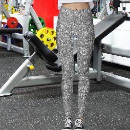 Legging Modern Cute Grey Glitter Sparkle Pattern Fun Gift