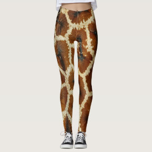 Legging Modern Giraffe Impressão marrom