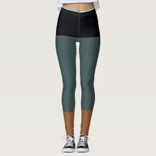 Legging Modern Minimalist Tri-Tone: Charcoal, Slate, and O