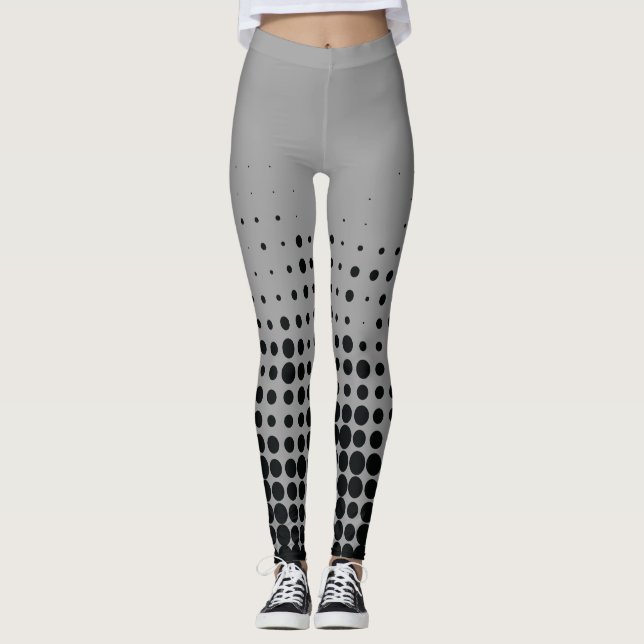Legging Modern, playful, urban geometric circle pattern (Frente)