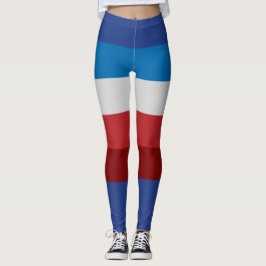 Legging Moderno 4 de julho - Retro Multicoloração Striping