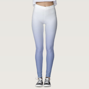 Legging Moderno Chic Azul e Branco Ombre