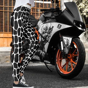 Legging Moderno, Cute, Black White Stone Padrão Gym Yoga D