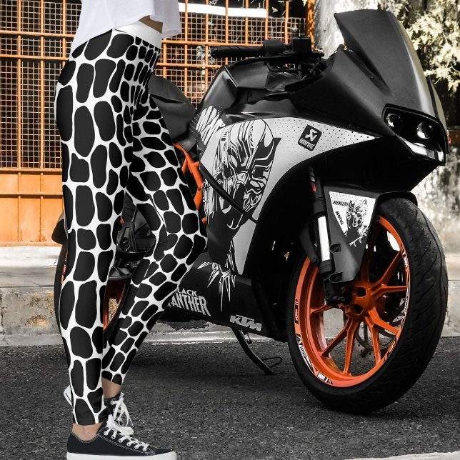 Legging Moderno, Cute, Black White Stone Padrão Gym Yoga D (Criador carregado)