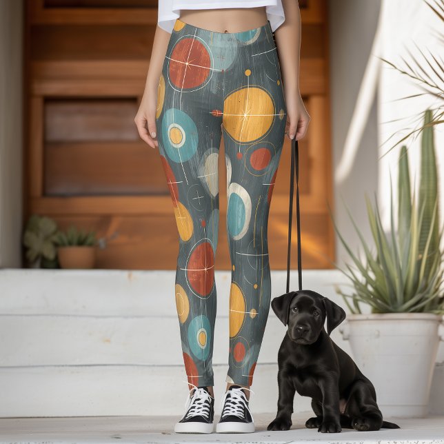 Legging Moderno de Meados do Século Círculos Atômicos (Criador carregado)