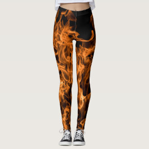 Legging Moderno na moda abstrato em chamas do fogo