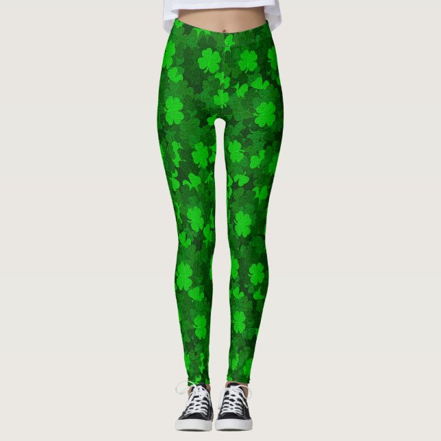 Legging Moderno Quatro Folhas Folheto (Frente)