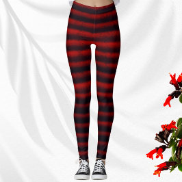Legging Moderno Stripes Preto e Vermelho
