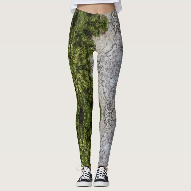 Legging Moisés Verdes e Arte da Terra (Frente)