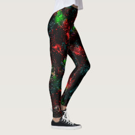 Legging Moldes coloridos em mosaico escuro e à esquerda
