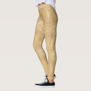 Legging Molt dourado da pele de cobra