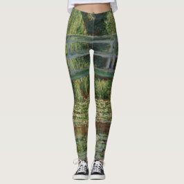 Legging Monet Japonês e a Piscina de Lily Água