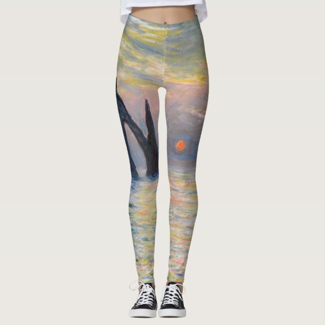 Legging Monet - Manneport, Cliff em Etretat, Sunset (Frente)