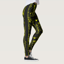Legging Monograma de Tinta Amarela Neon - Letra