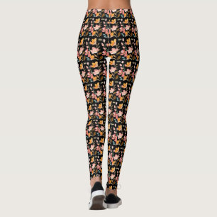 Legging Monograma Elegante Cor de Água Rosa