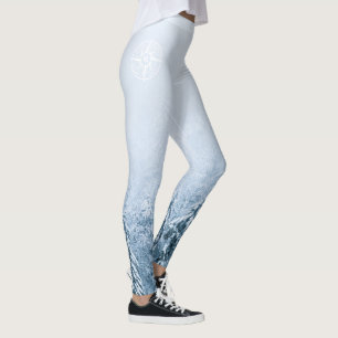 Legging Monograma monograma de emblem em estrela de compas