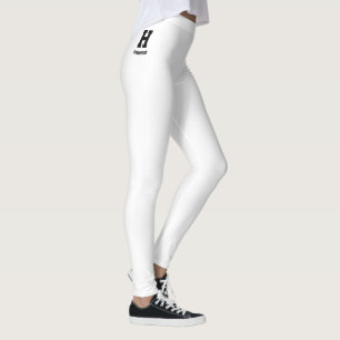 Legging Monograma Personalizado Classe de Férias Branco